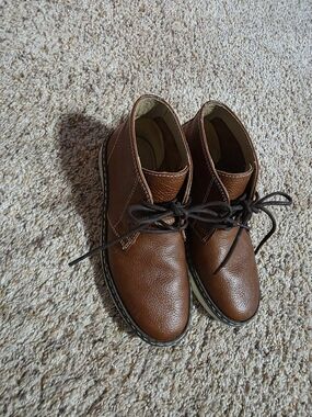 Johnston & Murphy Boys' Brown Leather Lace-Up Dress Shoes